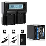  Blumax Akku ersetzt VW-VBN260 2100mAh + Doppelladegerät Dual Charger  kompatibel mit Panasonic HDC-SD800, HDC-SD900, HDC-SD909, HDC-TM900, HDC-HS900 - HC X929 X810 X909 X900 X800