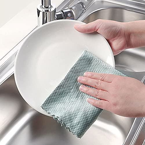 BUKYCAT 10 Pièces Torchon Métallique Multifonction Anti-Rayures - Chiffons Vaisselle Réutilisables
