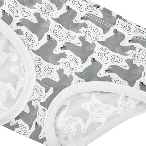 Girls' Underwear Cute Seal Cotton Stretch Comfort Toddler Panties4