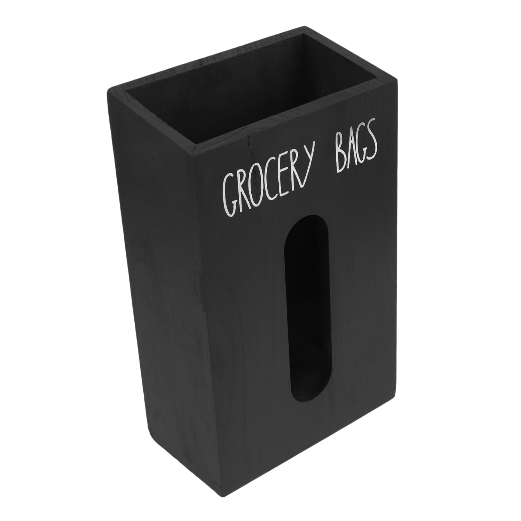Madera Dispensador Granja de Basura Negro Bolsas Estilo