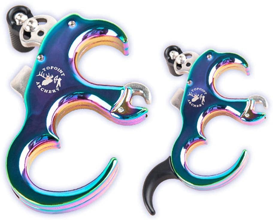 SHARROW Bow Release Aid 3/4 Fingers Automatic Archery Release Aluminium Alloy Thumb Trigger for Compound Bow Accessory