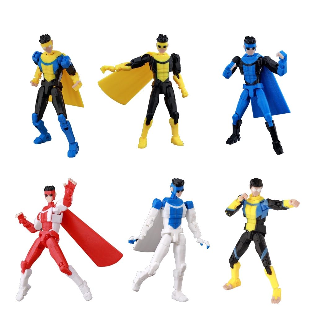 Jiumaocleu 6PCS Mark Grayson Articulated Action Figure - 3D Printed Multi-Jointed Figures Collectible Figurine Decorations Gifts for Fans 13.5cm โ image 1