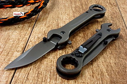 NEW 7.5" Rainbow Wrench Tactical SPRING ASSISTED Open FOLDING POCKET KNIFE Multi-Tool 4