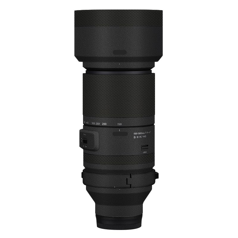 Autocollant anti-rayures Tamron 150-500 protège des chocs en cuir noir Sony