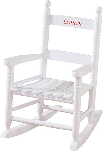 Miniatura 7 de Miles Kimball Custom Childs White Rocker - Fuente negra