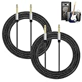 Résistant à l'usure : en tant que câble d'ampli de guitare robuste, son design tressé améliore non seulement considérablement la résistance à la traction et la durabilité, prolongeant sa durée de vie, mais résiste également efficacement aux interférences électromagnétiques externes, assurant que les signaux audio purs et sans bruit sont transmis de votre instrument à l'amplificateur. Ce câble de guitare électrique est un choix fiable pour les spectacles en direct et les studios d'enregistrement.