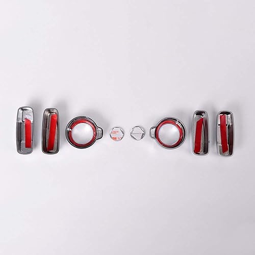 Miniatura 6 de YIWANG ABS 8 piezas ajuste de asiento Botón Recorte Accesorios para Land Rover Discovery Sport EVOQUE Vogue Velar Discovery 5, para Jaguar XEXF