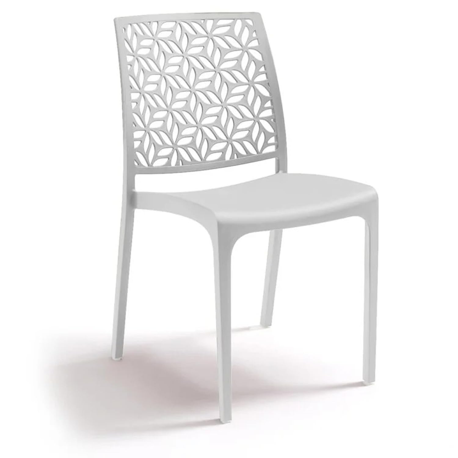 Marvin Sedia in Polipropilene Ninfa, da Interno Esterno, Sedie Impilabili, Sedie Moderne Resistenti per Giardino Cucina Terrazzo Patio (1, BIANCO)