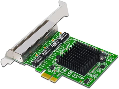 Network Card Network/Ethernet/Lan Adapter, PCI-E Network Card, RealtekRJ45 Internet, Ethernet Gigabit, 4 Port Network Card