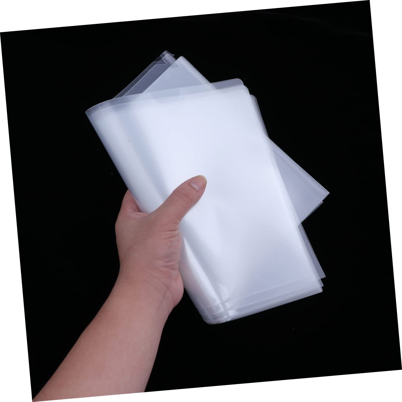 NUOBESTY 120 Stk Weiße Blankokarten Mit Chip Umschläge Sicheren Ordner Kopieren Ein Größenordner Dateiordner Löschen Aktenordner Papierordner Sobres Para Cartas Tasche A4 Zweiseitige Mappe