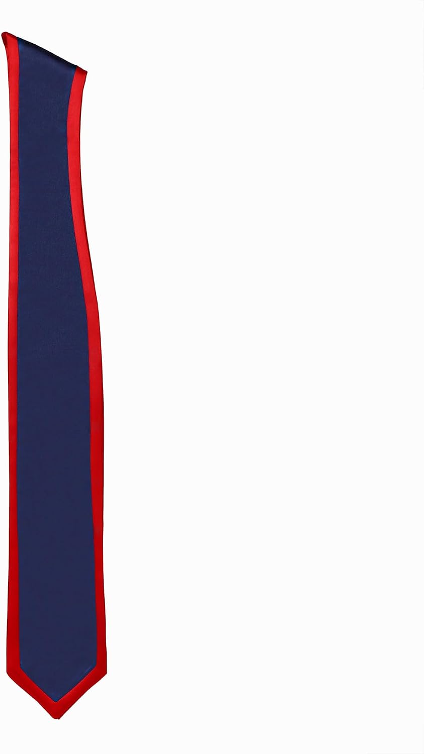 Newrara Deluxe Unisex Adult Plain Graduation Honor Stole Sash Classic End with Trim 72" Long image 3