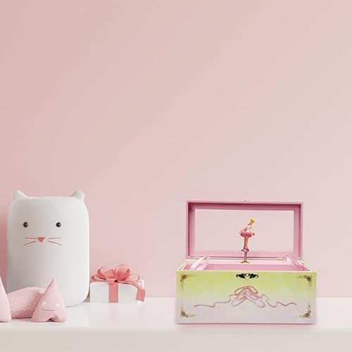 Miniatura 8 de Joyero musical de bailarina para niñas, caja del tesoro para niños, regalos de cumpleaños, día de San Valentín, caja de música, juego de lago de