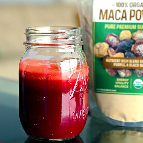 HerbaZest Maca Powder Organic – 1 LB – USDA Certified, Vegan & Gluten Free Superfood – Perfect for Smoothies, Juices, Baking, Yogurt & Cereal
