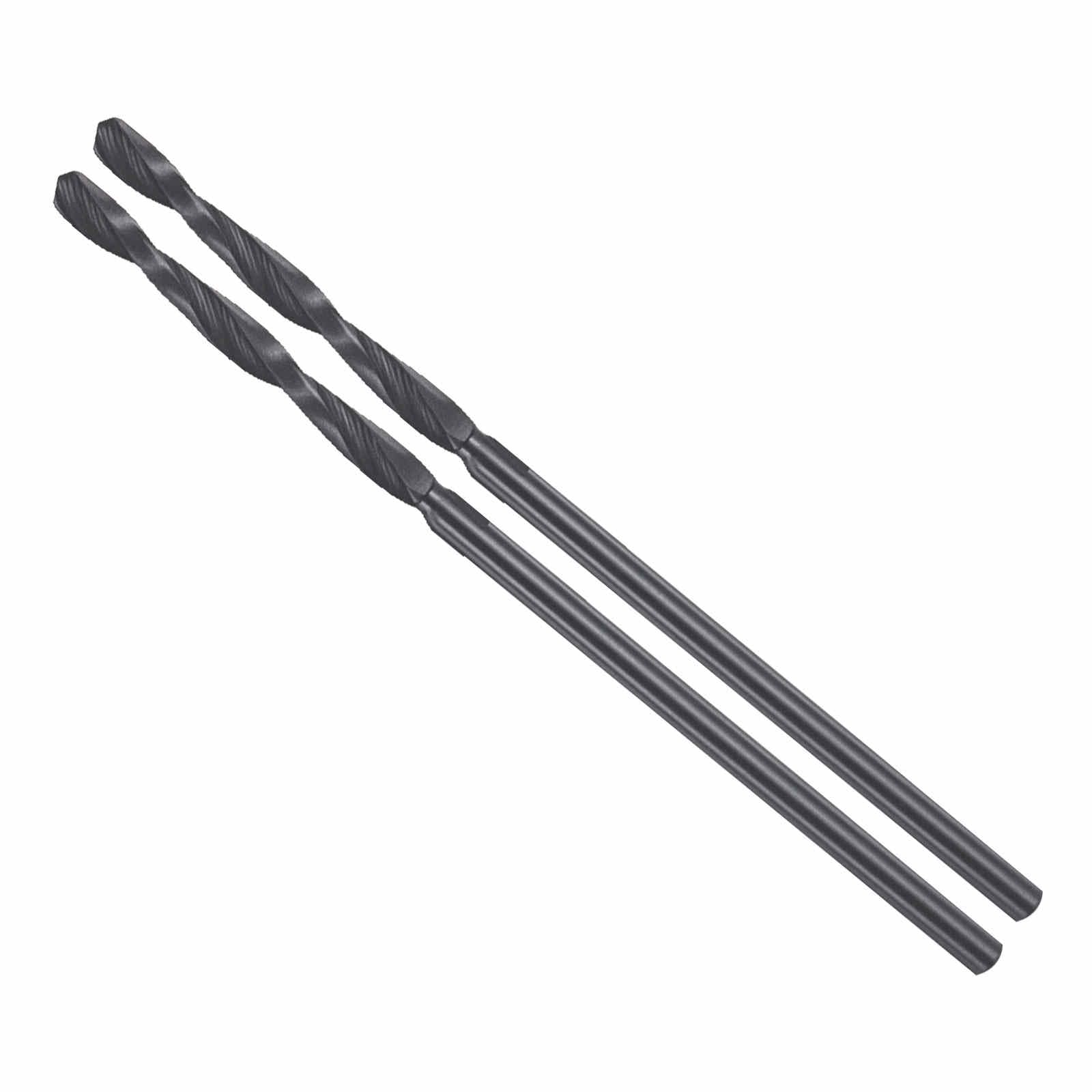 CoCud 1.6mm Drill Bit, 1/16" Cutting Diameter, 4241 HSS Nitriding Black 118° Cutting Angle Versatile Bits - (Applications: for Drilling Plastic Wood Soft Metal), 2-Pieces