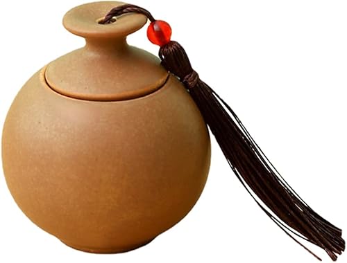 Beaupretty Contenedor de harina de cerámica para té, estilo chino, estilo vintage, porcelana, suelto, para té, té, almacenamiento de té, contenedor