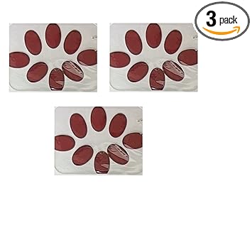 OJ Plain Maroon Color Bindi Tikali Sticker Bindi Bindiya Tikka Giftable Forehead Skin Friendly Glue Small Oval Shape Traditional For Womens & Girls Pack of 3 Size -9