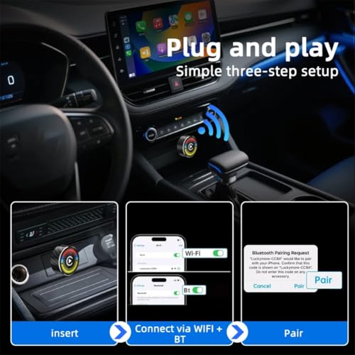 Adaptador CarPlay inalámbrico Jnchdghwa para transformar tu coche con Android Auto sin cables 7