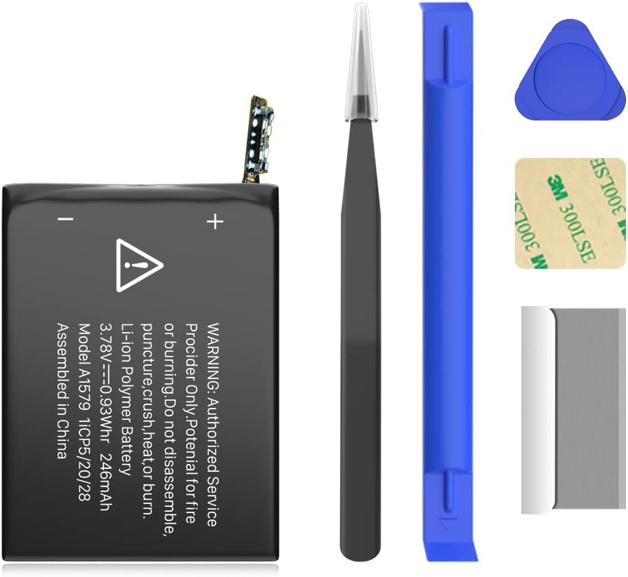 Battery for Apple Watch Series 1 (42mm) A1554 A1579 A1803, OEM New 0 Cycle Li-ion Polymer Replacement Battery with Repair Tool kit