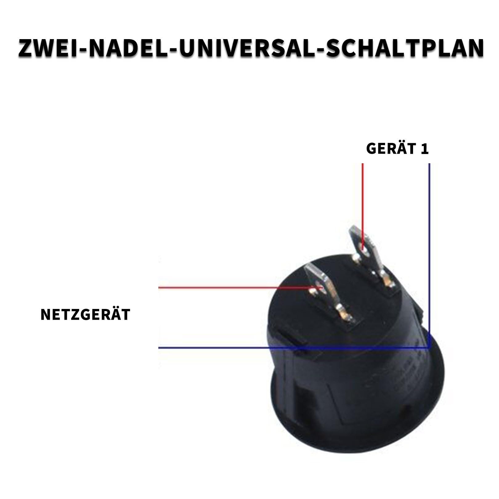 Set di 10 mini interruttori a bilanciere rettangolari on/off, 2 pin