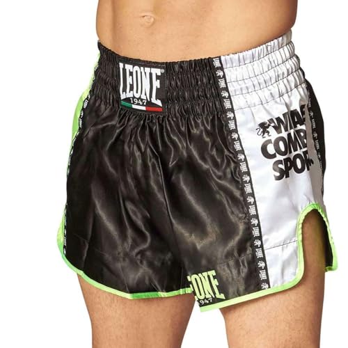 LEONE 1947 Shorts unissex para adultos, ajuste regular, kick-tailandês, Preto, G