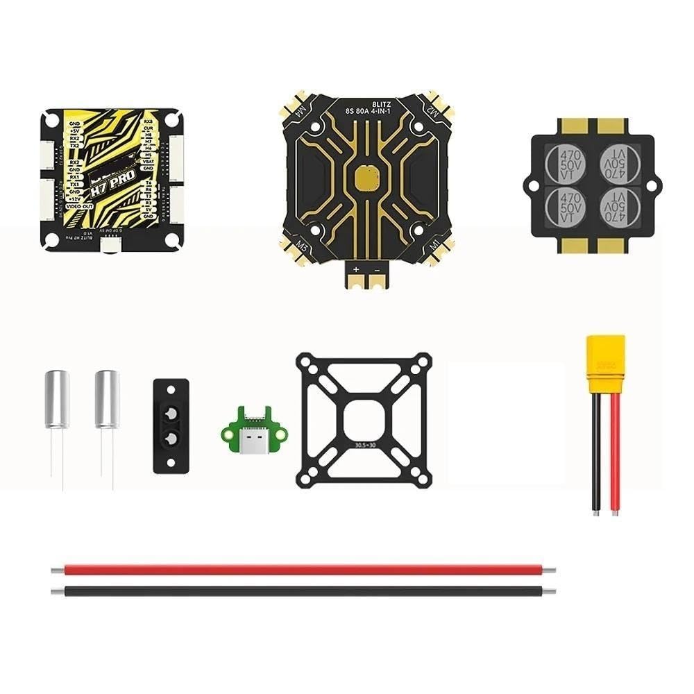 Zestaw kombinowany BLITZ H7 Pro z ESC E80 4-IN-1 lub bez aluminiowej osłony CNC, odpowiedni do części dronów RC FPV (1 szt. FC z 2 szt. ESC)