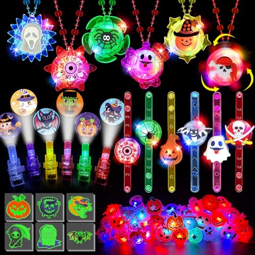 84Pcs Halloween Party Favors for Kids, Halloween Glow in the