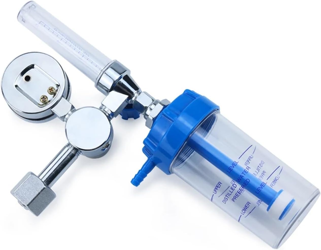 G5/8" Pressure Regulator O2 Medical Oxygen Inhaler Reducing Valve Meter Gauge 0-10L/min 83XA