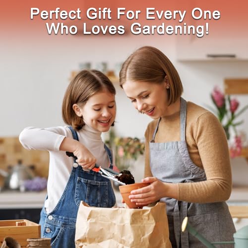 image for MECHEER Garden Shovel Trowel Garden Tool with Measurement Mark, Heavy 