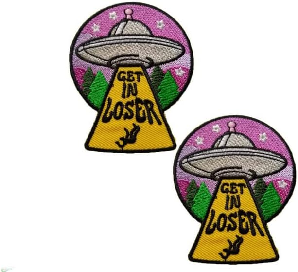 Heiorpai 2Pcs Get in Loser Heart Patch Embroidered Cool Iron On or Sew On Patches image 5
