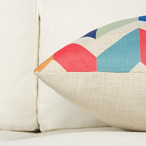 Topfinel 4pcs Copricuscini per Divani Cotone Lino