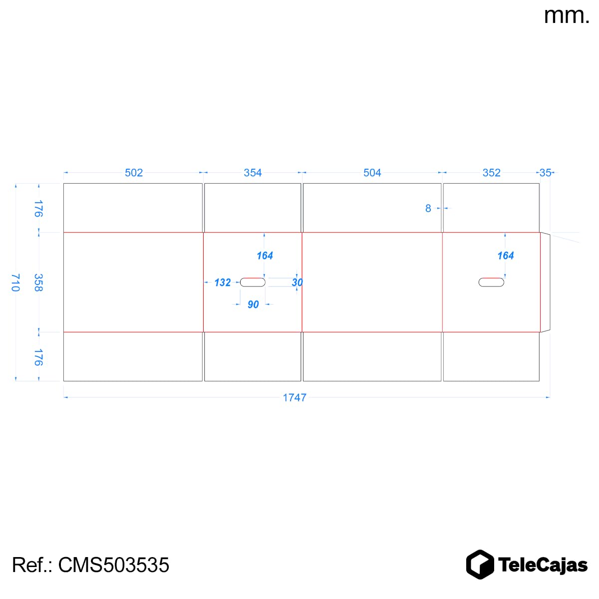 TELECAJAS | 10 Cajas 50x35x35 cm de Cartón con Asas de Mudanza Grandes Resistentes | Ideales para Ropa y Envíos | Regalo 1 Precinto Adhesivo cierre de Cajas | Pack de 10 + Cinta
