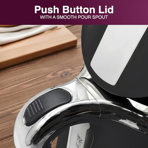 Image of Andrew James Fast Boil Electric Kettle, Large 1.7L Capacity, Cordless Quiet Kettle with Reusable Filter, Quick Boil, Modern, Stylish, Practical, Lumiglo 3000W (Black) (Black)