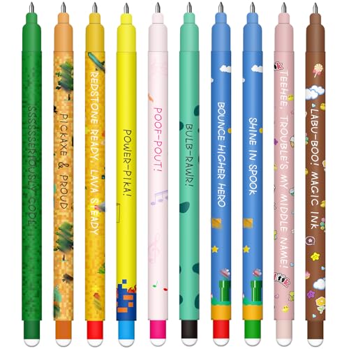 HTGWCG Set mit radierbaren Gelstiften Tiermotive - mit thermoempfindlicher Radiertinte, verschiedene Tintenfarben 0,7 mm...