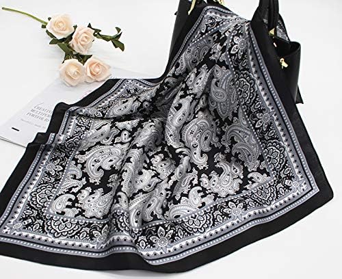 ANDANTINO 100% Mulberry Silk Scarf -21” Lightweight Square Neckerchief – Breathable Digital Printed Scarves with Gift Packed - Image 2