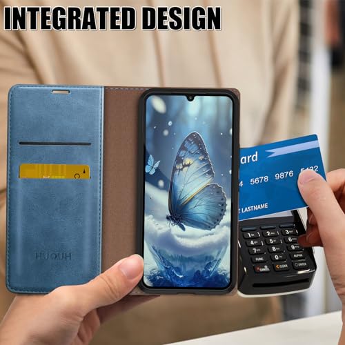 Funda para Samsung Galaxy A06 anticaída tipo billetera que evita robos con tarjeta RFID 2
