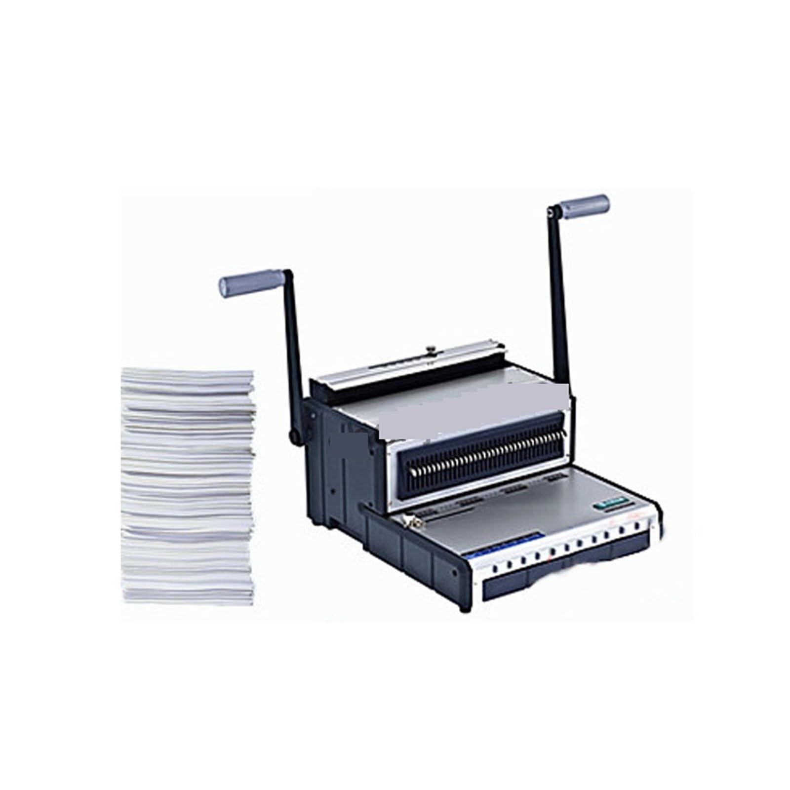 Machine à Relier Les Fils Machine à perforer Les calendriers à Double poignée Machine à Relier Manuelle de Bureau Machine à Relier Les Livres,Puissant et Durable