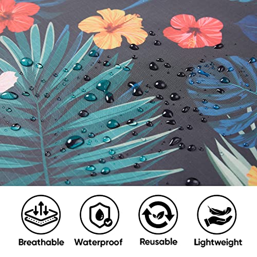 Image of PTEROMY Hooded Rain Poncho for Adult, Waterproof Lightweight Unisex Raincoat for Hiking Camping Emergency
