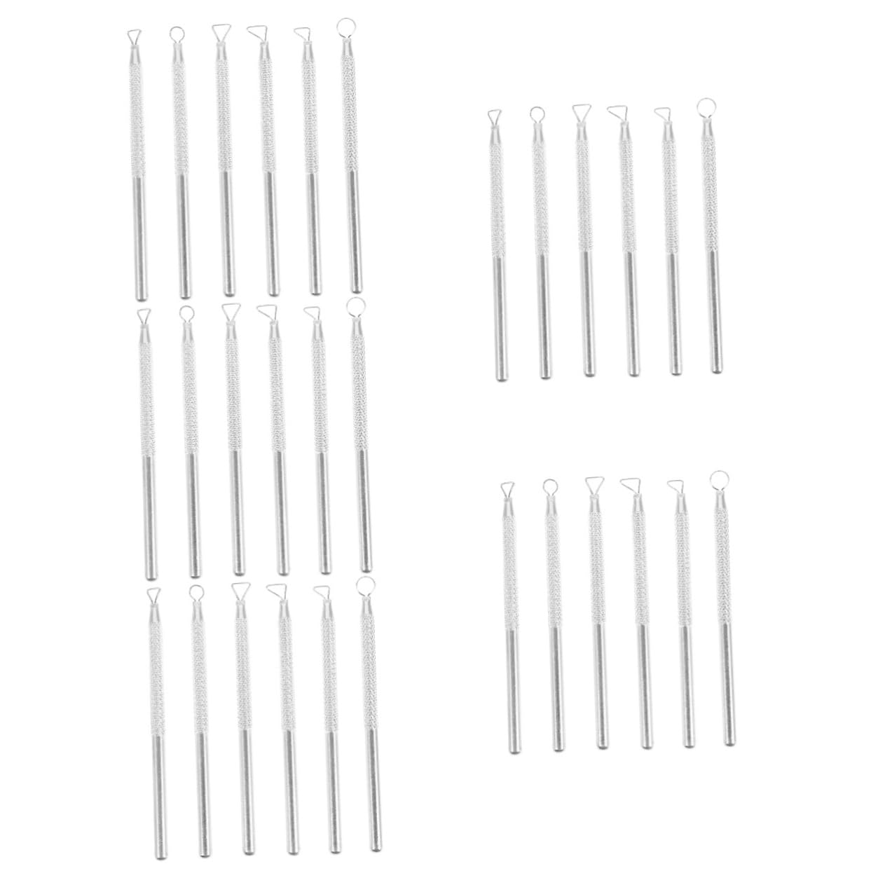 HOMSFOU 5 Sätze Tonwerkzeug Mit Griff Stempel Aus Ton Aus Formen Lufttrockener Ton Zum Trimmen Von Ton Töpferei Aluminium 6 Stück * 5