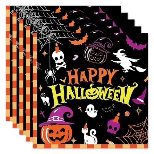 Halloween Paper Napkins – 24 Pack Halloween Napkins for Party Decorations, Table Decor, Dinner Table Setting, Spooky Paper Serviettes for Party Supplies