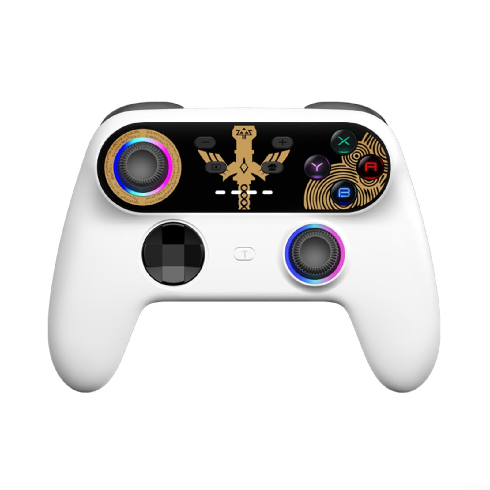Glewi Controlador inalámbrico para Nintendo Switchs, con botones programables, personalización macro, ergonómico, diseño ABS en blanco y (blanco y )