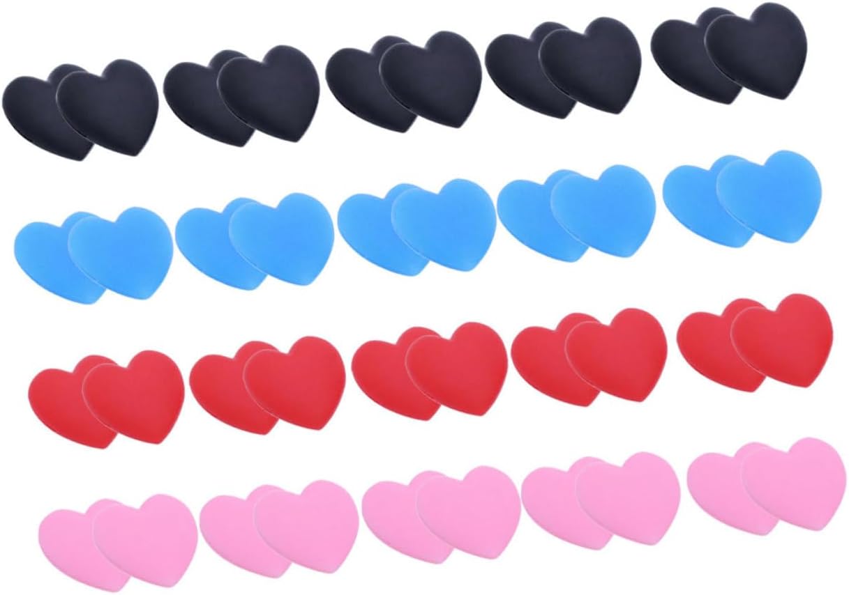 20 Pairs Silicone Eyeglasses Retainers Anti-Slip Ear Grips for Glasses Heart-Shaped Silicone Ear Hooks Universal Fit for Adults and Boys and Girls Prevents Glasses from Slipping