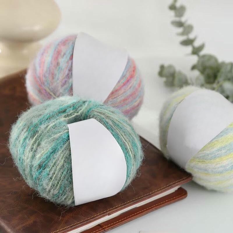 8/12/16/20 Piezas 50 g de Hilo de Mohair Degradado, Hilo de Mohair Suave para Tejer, para Tejer suéteres, Bufandas, Gorros y Guantes de Crochet