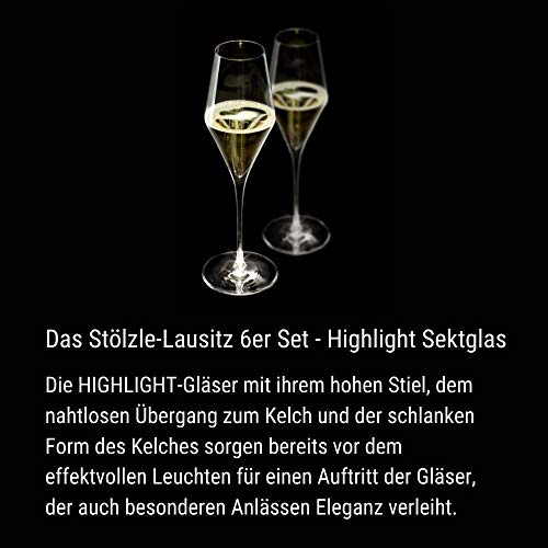Flûtes à champagne Stölzle Lausitz en cristal élégant incassable