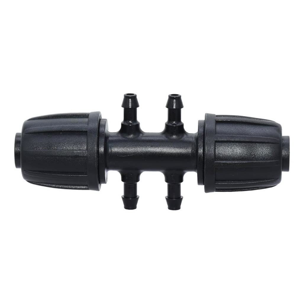 Connettore for Tubi da 16 Mm A 4/7 Mm, for Adattatore for Acqua for Irrigazione di Fiori da Giardino Tubo in PE A 6 Vie for Giunto Connettore for Tubo Micro da 1/4'' (Color : A-50pcs)