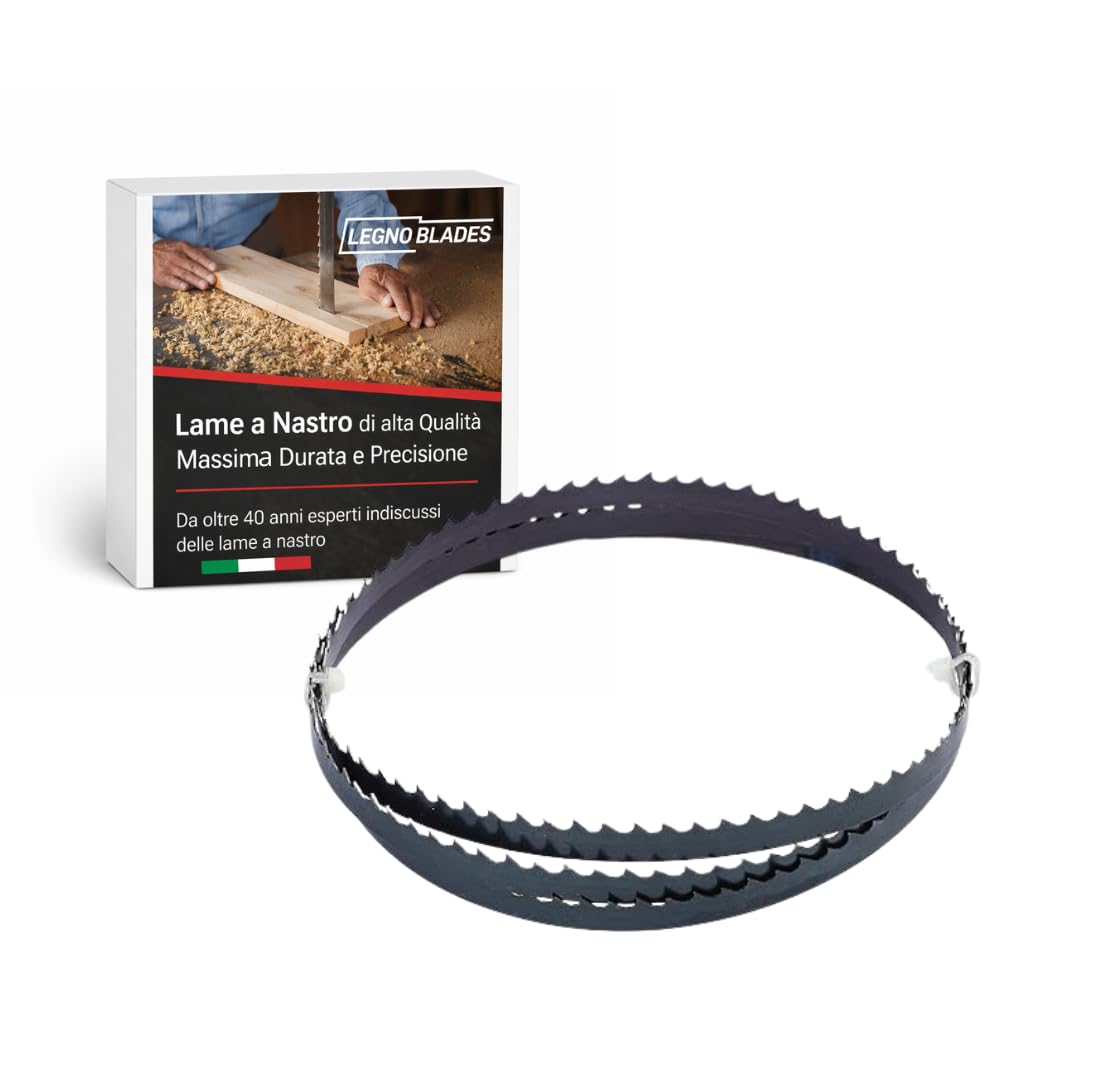Lama per sega a nastro LegnoBlades in acciaio speciale Premium con denti temprati per tutti i tipi di legno - 2240 x 6 x 065 mm 6 denti per pollice (TPI) - (la più venduta)
