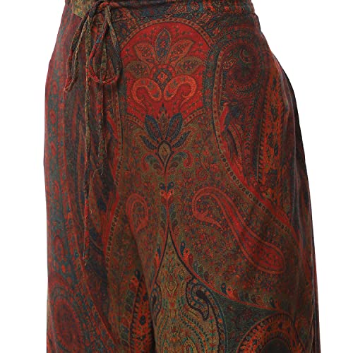 Image of BIBA Women Rayon Straight Printed Palazzo
