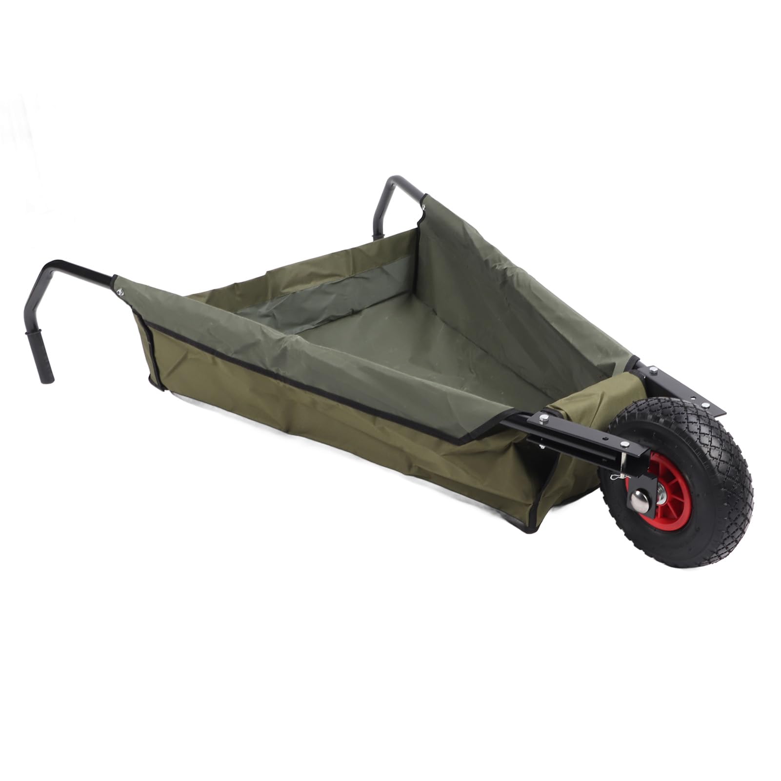 TOPINCN Carretilla de Jardín Plegable Carro de Jardín Plegable con Tubo de Acero Resistente para Suelo de Malezas, Fácil de Almacenar y Mover, Ideal para Jardineros, Metal/6 Pies * 3 Pies