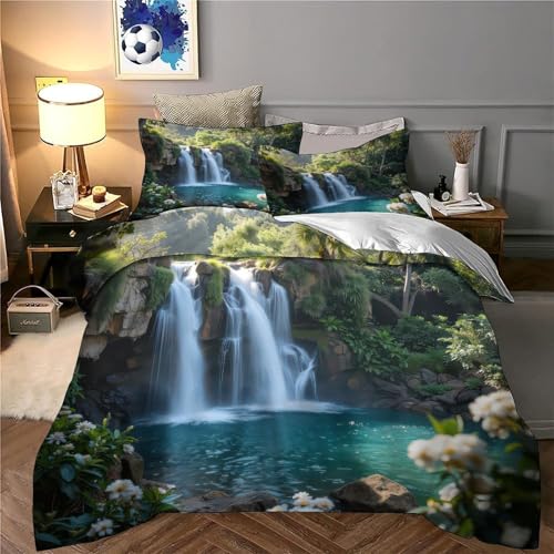 Parure de lit King en microfibre premium imprimé 3D abstrait et doux