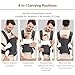 Imagen de IULONEE Mochila Portabebés para Bebe porteo Tirantes para bebés Delantera y trasera Ergonómicas Baby Carrier Wrap para Niños de 3-36 Meses Gris