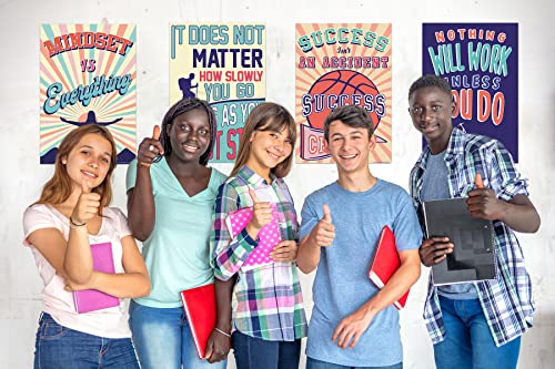 Sweetzer & Orange Growth Mindset Posters For Middle And High School Classroom Decorations – Set Of 13 Motivational Posters, Inspirational Posters And Quote Posters! 15 X 22” Large Poster Bundle #TOP5